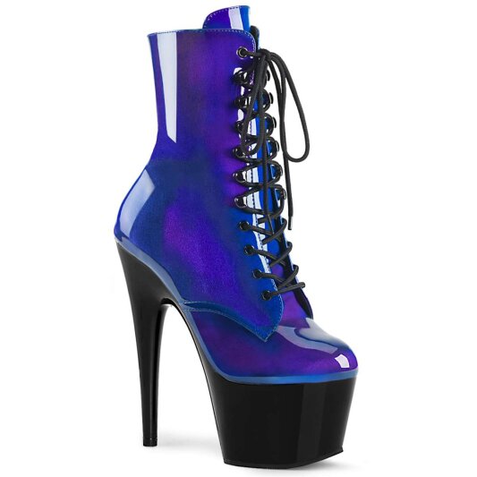 Pleaser Stiefelette ADORE-1020SHG Blau-Lila Schwarz EU-35 / US-5