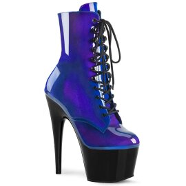 Pleaser Stiefelette ADORE-1020SHG Blau-Lila Schwarz EU-35 / US-5