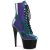Pleaser Stiefelette ADORE-1020SHG Lila-Grün Schwarz EU-35 / US-5