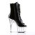 Pleaser Stiefelette ADORE-1021 Schwarz Transparent EU-41 / US-11