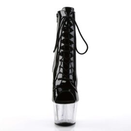 Pleaser Stiefelette ADORE-1021 Schwarz Transparent EU-37...