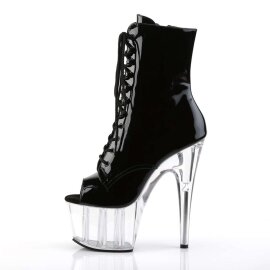 Pleaser Stiefelette ADORE-1021 Schwarz Transparent EU-39 / US-9