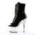 Pleaser Stiefelette ADORE-1021 Schwarz Transparent EU-39 / US-9