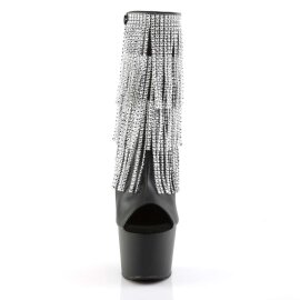 Pleaser Stiefelette ADORE-1024RSF Schwarz Silber EU-39 /...