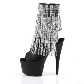 Pleaser Stiefelette ADORE-1024RSF Schwarz Silber EU-39 / US-9
