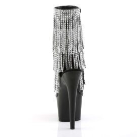 Pleaser Stiefelette ADORE-1024RSF Schwarz Silber EU-39 / US-9