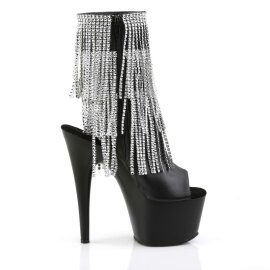 Pleaser Stiefelette ADORE-1024RSF Schwarz Silber EU-39 / US-9