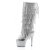 Pleaser Kniestiefel ADORE-2024RSF Silber Metallic Strass EU-35 / US-5