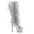 Pleaser Kniestiefel ADORE-2024RSF Silber Metallic Strass EU-35 / US-5