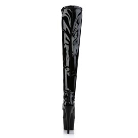 Pleaser Overknee Stiefel ADORE-3000 Schwarz EU-37 / US-7