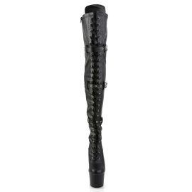 Pleaser Overknee Stiefel ADORE-3028 Schwarz EU-35 / US-5