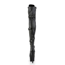Pleaser Overknee Stiefel ADORE-3028 Schwarz EU-38 / US-8