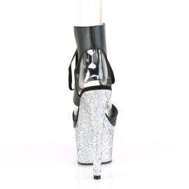 Pleaser Sandalette ADORE-700-14LG Schwarz Silber Multi Glitter EU-35 / US-5