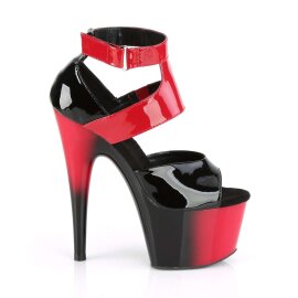Pleaser Sandalette ADORE-700-16 Schwarz Rot EU-35 / US-5
