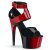 Pleaser Sandalette ADORE-700-16 Schwarz Rot EU-35 / US-5