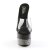 Pleaser Pantolette ADORE-701-3 Transparent Schwarz Silber Strass EU-35 / US-5