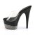 Pleaser Pantolette ADORE-701-3 Transparent Schwarz Silber Strass EU-35 / US-5