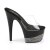 Pleaser Pantolette ADORE-701-3 Transparent Schwarz Silber Strass EU-35 / US-5