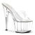 Pleaser Pantolette ADORE-701 Transparent Silber EU-35 / US-5