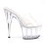 Pleaser Pantolette ADORE-701 Transparent Silber EU-35 / US-5