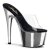 Pleaser Pantolette ADORE-701 Transparent Silber Chrom EU-37 / US-7