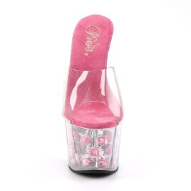 Pleaser Pantolette ADORE-701FL Transparent Pink  EU-35 /...