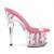 Pleaser Pantolette ADORE-701FL Transparent Pink  EU-35 / US-5
