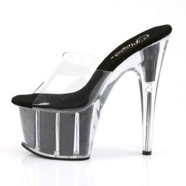 Pleaser Pantolette ADORE-701G Transparent Schwarz EU-35 / US-5