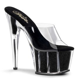 Pleaser Pantolette ADORE-701G Transparent Schwarz EU-37 /...