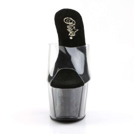 Pleaser Pantolette ADORE-701G Transparent Schwarz EU-37 /...
