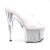 Pleaser Pantolette ADORE-701G Transparent Silber Glitter EU-35 / US-5