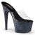 Pleaser Pantolette ADORE-701LG Transparent Schwarz Hologram EU-35 / US-5