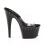 Pleaser Pantolette ADORE-701LS Transparent Schwarz EU-35 / US-5