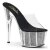 Pleaser Pantolette ADORE-701SRS Transparent Silber EU-37 / US-7