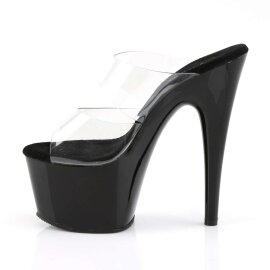 Pleaser Pantolette ADORE-702 Transparent Schwarz EU-37 / US-7