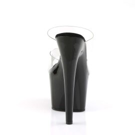Pleaser Pantolette ADORE-702 Transparent Schwarz EU-37 / US-7