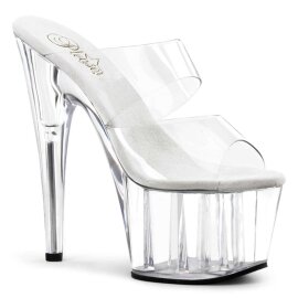 Pleaser Pantolette ADORE-702 Transparent Silber EU-35 / US-5