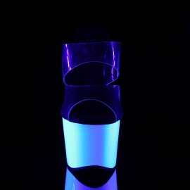 Pleaser Pantolette ADORE-702UV Transparent...