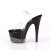 Pleaser Sandalette ADORE-708-3 Transparent Schwarz Silber Strass EU-38 / US-8