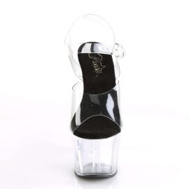 Pleaser Sandalette ADORE-708 Transparent Schwarz EU-35 /...