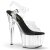 Pleaser Sandalette ADORE-708 Transparent Schwarz EU-35 / US-5
