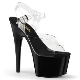 Pleaser Sandalette ADORE-708 Transparent Schwarz EU-35 /...