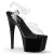 Pleaser Sandalette ADORE-708 Transparent Schwarz EU-37 / US-7