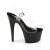 Pleaser Sandalette ADORE-708 Transparent Schwarz EU-37 / US-7