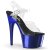 Pleaser Sandalette ADORE-708 Transparent Blau Chrom EU-37 / US-7