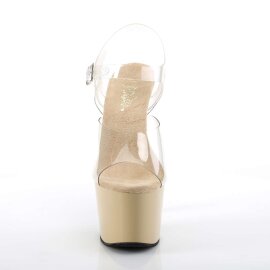 Pleaser Sandalette ADORE-708 Transparent Creme EU-35 / US-5