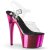 Pleaser Sandalette ADORE-708 Transparent Pink Chrom EU-37 / US-7
