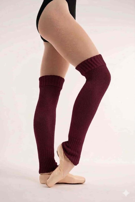 Legwarmer Cordan Bordeauxrot