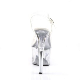 Pleaser Sandalette ADORE-708 Transparent Silber EU-42 / US-12