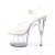 Pleaser Sandalette ADORE-708 Transparent Silber EU-35 / US-5